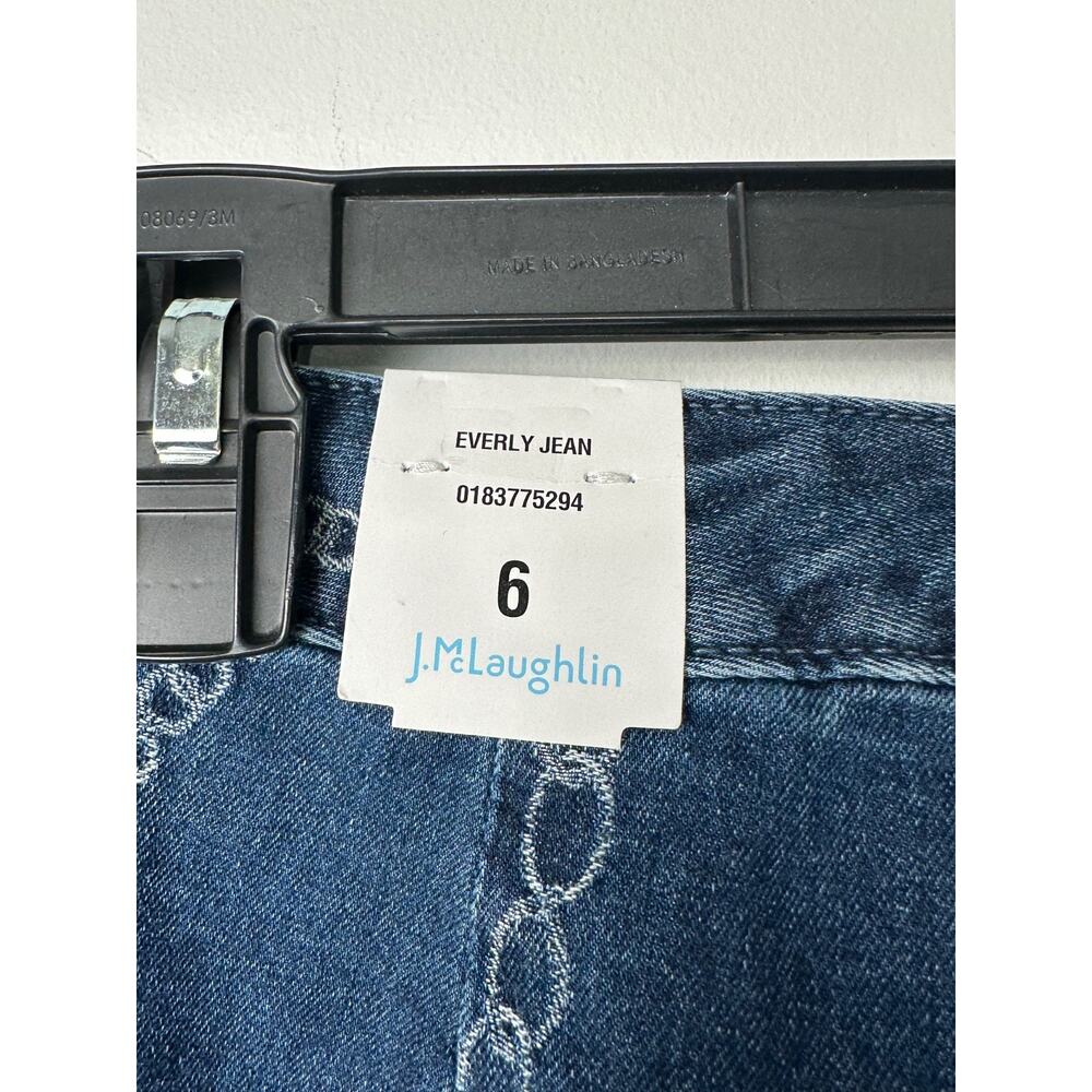 NEW J. McLaughlin Jeans Bashford All-over Chains WIDE LEG 6 Trousers Pants A31 - Picture 5 of 8